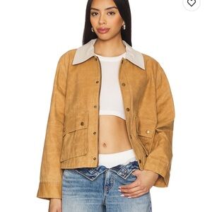 The Great The Waxed Swingy Jacket in Walnut size small (1)